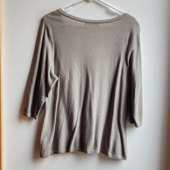 Tommy Bahama Taupe V-Neck Button Down Cardigan Size Medium - Picture 12 of 13